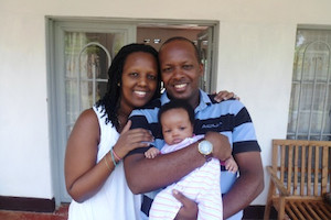 Emmanuel, his wife Gladys and daughet Milcah Ineza