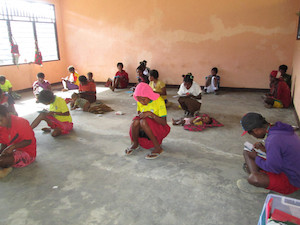 Children at the school we started.